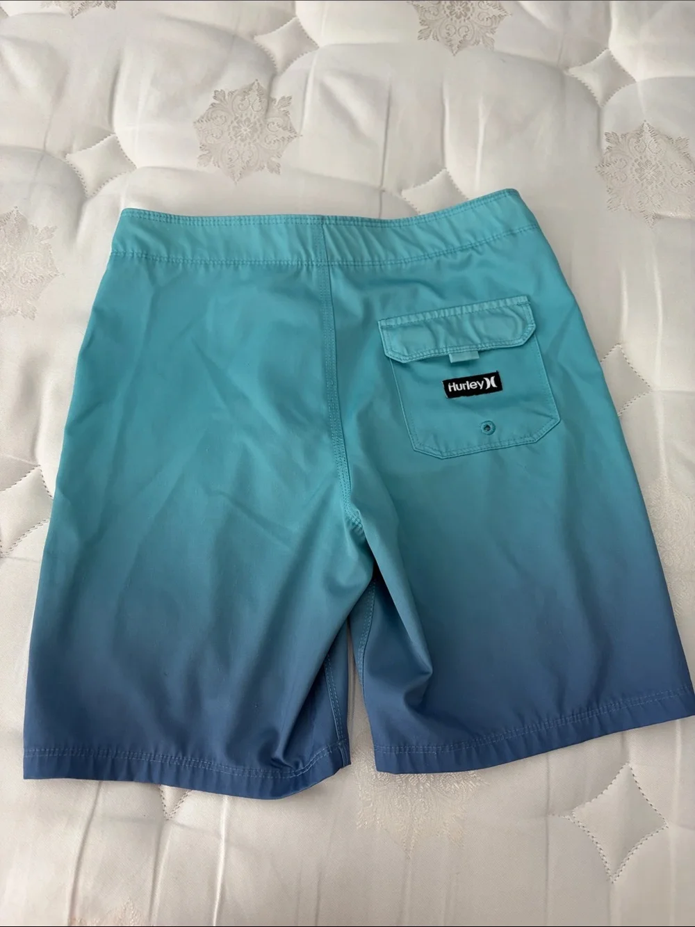 Hurley Turquoise to Sky Blue Gradient Board Shorts
